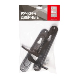 Ручка дверная Zenit (Зенит) на планке HP 185 (черный)